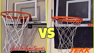 NATE ROBINSON TEKK MONSTER JAM MINI HOOP COMPARED TO JUST IN TYME SPORTS MOUNTED MINI PRO HOOP 1.O
