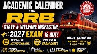 📢 RRB Staff & Welfare Inspector 2027 Exam | 2026 Academic Calendar