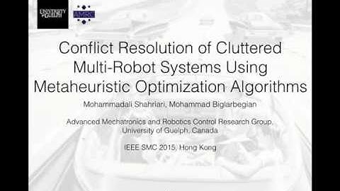 Conflict Resolution of Cluttered Multi-Robot Systems Using Metaheuristic Optimization Algorithms