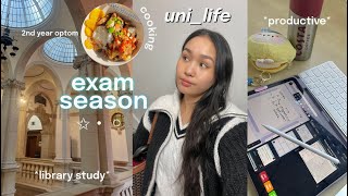 UNI LIFE // productive weekend uni vlog, library study, cooking, finding rest ✧･ﾟ *🎧🍃