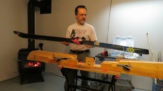 Hot Glide Waxing Backcountry Waxless Skis on DIY Ski Vice