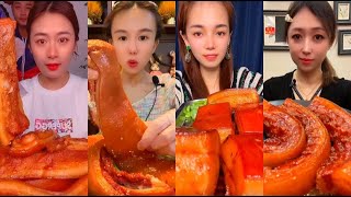 YANZI CHANNEL * EATING BRAISED PORK BELLY #mukbang #asmr #4k #food #eat #eatingvideo #302 #asmrfood