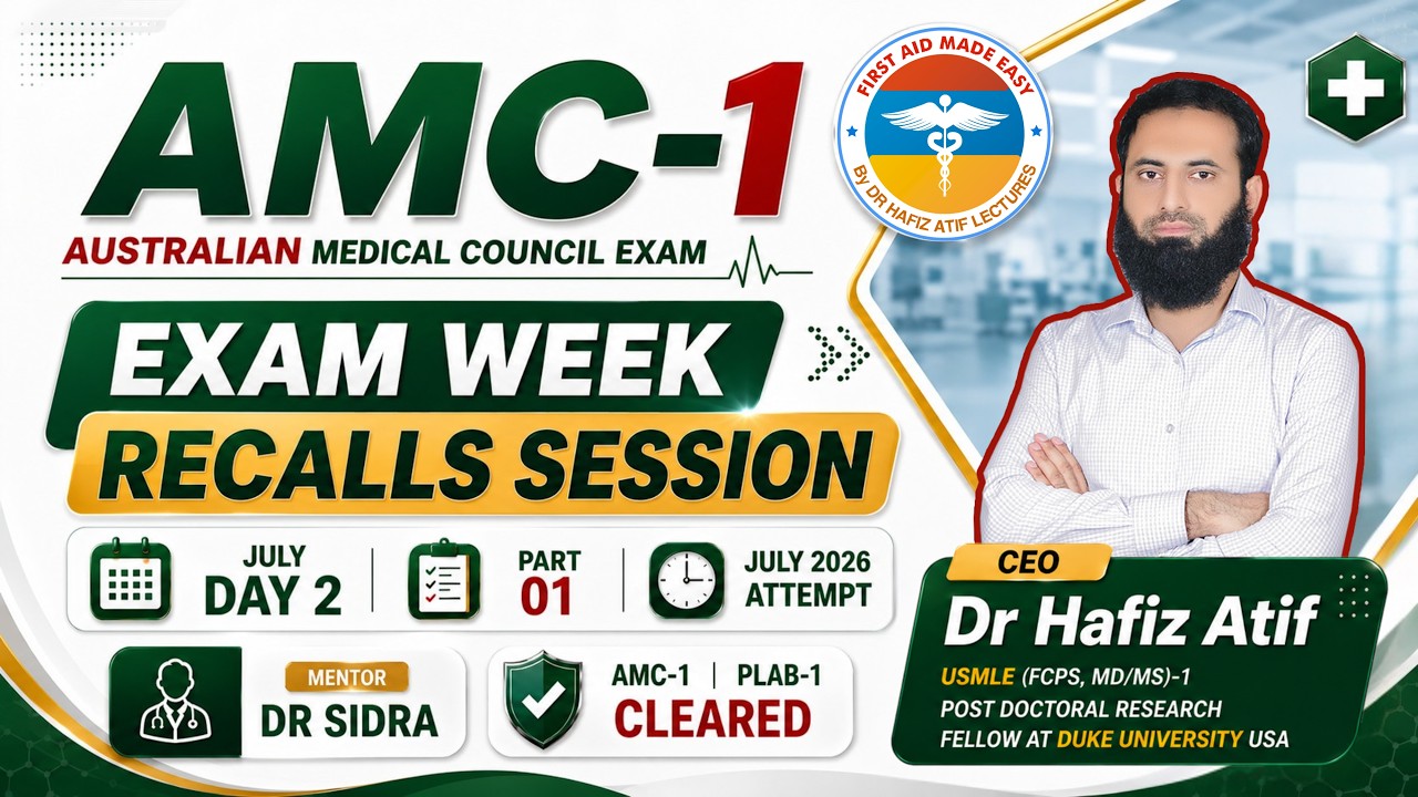 📢 AMC-1 Exam Week Recalls July 2026 Day 2 part 1 by Fame Dr Hafiz Atif