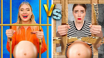 Rich Pregnant vs Broke Pregnant in Jail / 7 Funny Situations