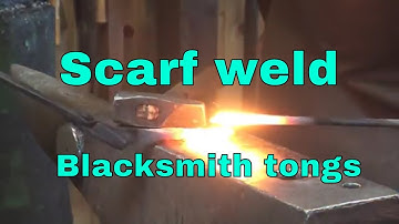 Forge welding blacksmiths tongs - drop tongs weld