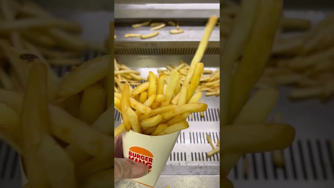 BK POV At Burger King Working Fry Station In A Lunch Rush Shorts