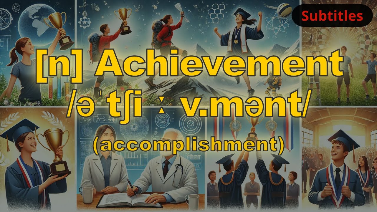 [n] Achievement meaning (accomplishment) with 5 examples