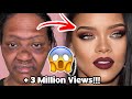 Makeup Transformation Rihanna Cirugía Plástica 😳 #makeuptutorial