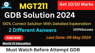 mgt211 GDB solution 2024 | mgt211 Gdb solution spring 2024 | mgt211 gdb 2024 | mgt211 gdb Solution