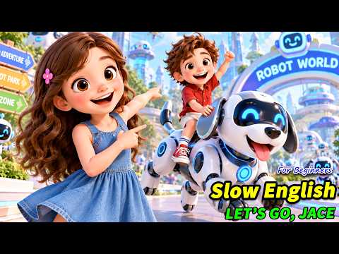 🤖 Maya & Jace Entered Robot World... THEN Their Future Adventure Began! 🚀😱 | Slow English Story (A2)