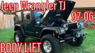 Jeep Wrangler TJ  DIY  1” Body Lift   How To Install On 9706