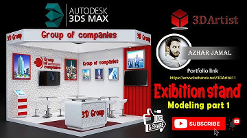 3ds max exhibition stall design basic Part 1 #shorts
