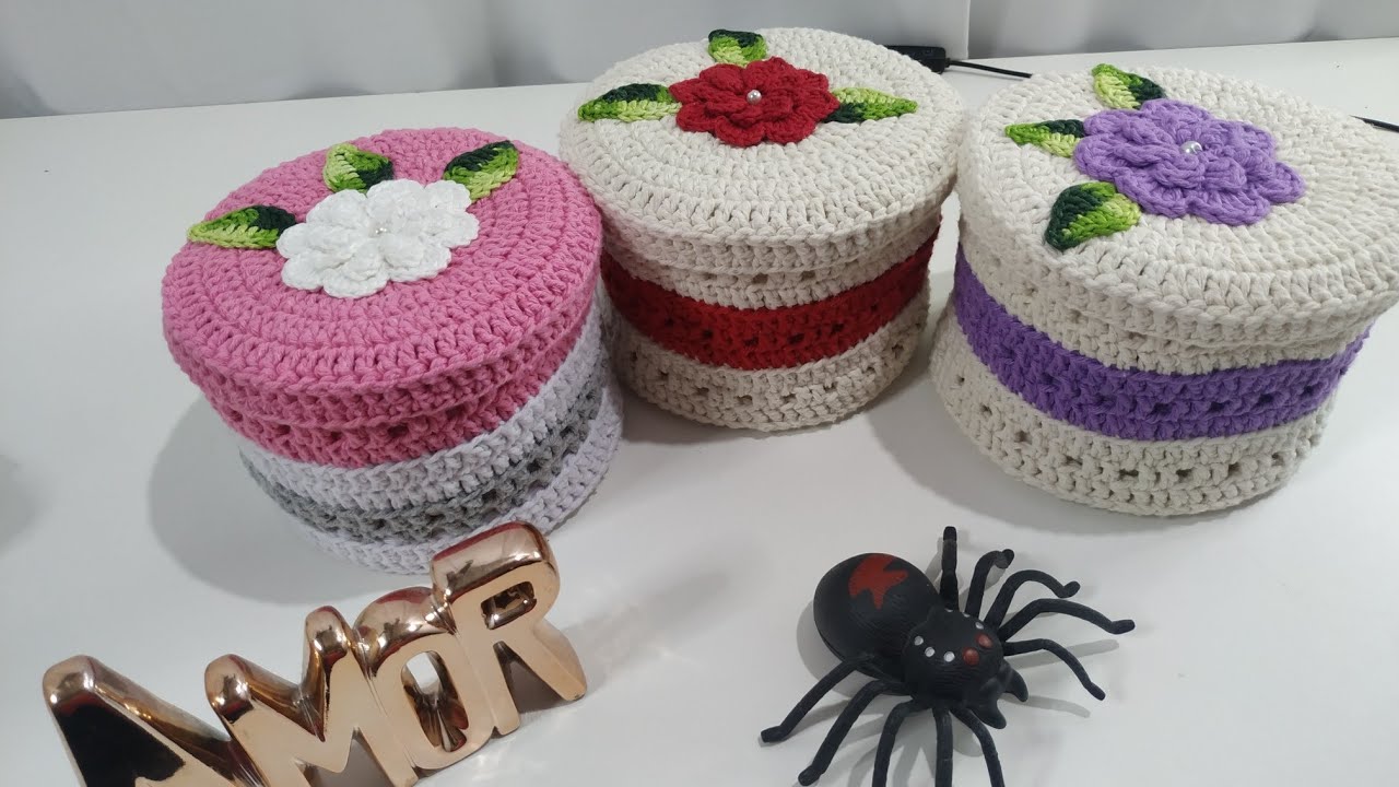 Passo a passo porta papel higiênico de bancada em crochê