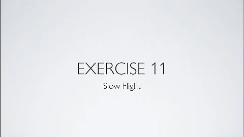 Private Pilot License - Flight Training Exercise Exercise 11 - Slow Flight: Introduction