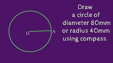 How to draw a circle of diameter 80mm using compass. shsirclasses.