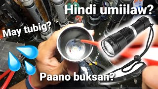 How to open a damaged underwater flashlight | Repairing Diving Flashlight 1 - Yupard