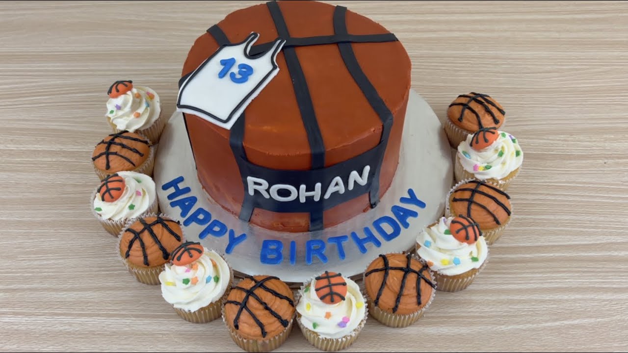 Basketball Cake and Cupcakes Cake Decorating Tutorial YouTube