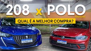 COMPARATIVO: Peugeot 208 Griffe equipadinho x VW Polo 1.0 Highline. Qual o melhor HATCH TURBO?