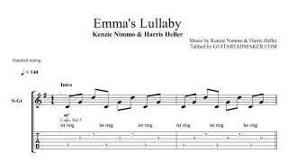 Kenzie nimmo & harris heller - emma's lullaby tab in guitar pro, easy
fingerpicking acoustic song, standard tuning with capo on the 3rd
fret, sounds cool?, give me a thumbs up and download ...