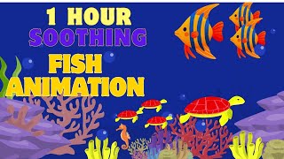 1 hour fish lullaby to make baby sleep | Calming Fish Animation for Kids #fishlullaby #aquarium