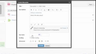 Creating a discussion board in schoology with embedded video