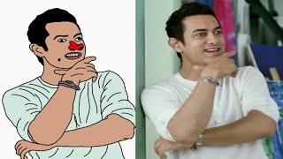 Bum Bum Bhole (full video) drawing meme 2😂 |Film- Taare Zameen Par | Shaan, Aamir khan