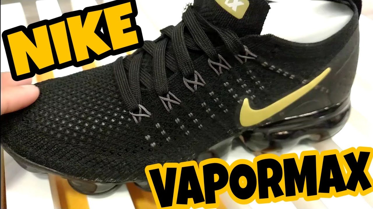 nike vapormax preto com dourado