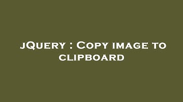 jQuery : Copy image to clipboard