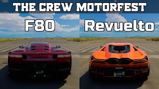 Crew Motorfest - Ferrari F80 vs Lamborghini Revuelto - Drag Race