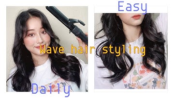 Uốn tóc xoăn sóng nước Hàn Quốc tại nhà / How To Do Natural Wavy Hair
