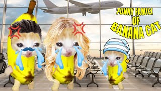 FUNNY FAMILY OF BANANA CAT| HAPPY CAT MEME 61 #happycatmeme #happycat #funny #cartoon #cute