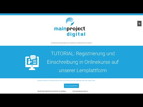 Registrierung und Einschreibung in Onlinekurse auf unserer Lernplattform | mainproject digital