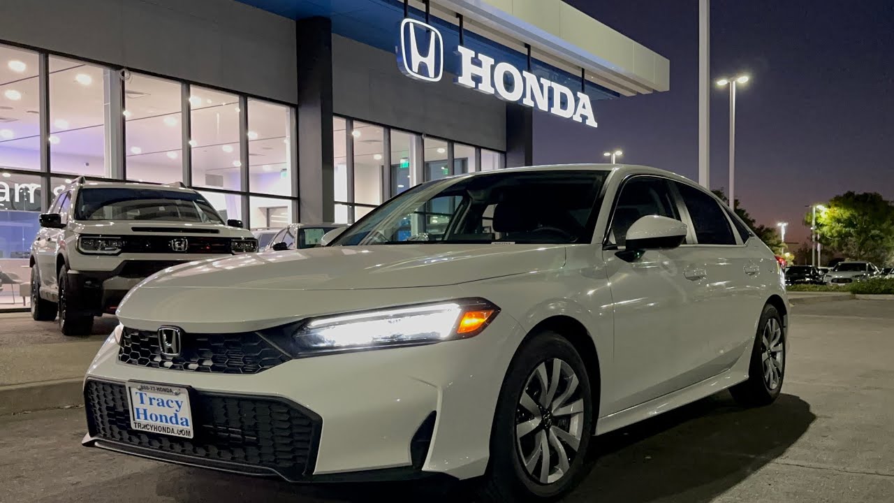 2026 Honda Civic LX platinum white pearl ECO vs NORMAL vs SPORT night drive
