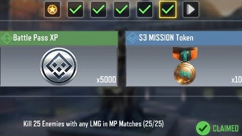 Call of Duty Mobile Kill 25 Enemies with any LMG in MP Matches Task Complete