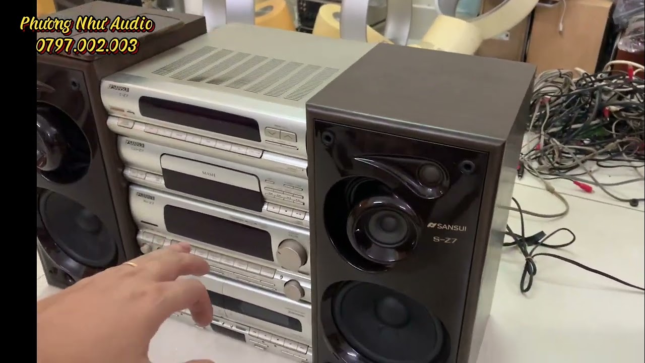 0797002003 - Dàn trung sansui Z7, tủ than GP60 cuối - YouTube