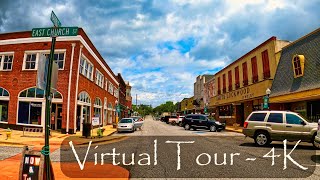 Rockmart, GA - Downtown Walking Tour - West Georgia, USA - 4K