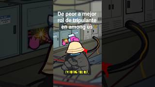 de peor a mejor rol de tripulante en among us#amongusarena #amongus