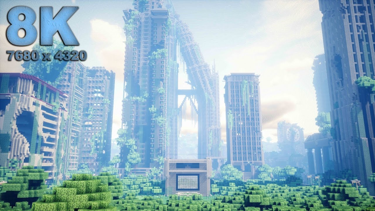 Minecraft in 8K  Cinematic Clips  7680 x 4320 Resolution 