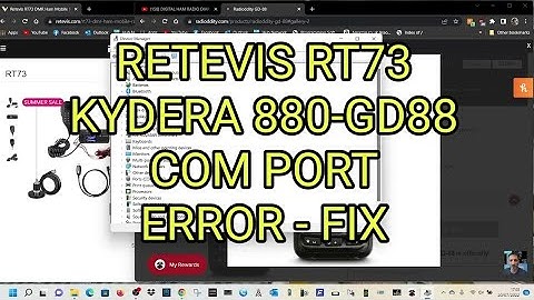 ERROR- Com Port RETEVIS R73 KYDERA 880/GD-88 Com Port Error FIX  !!, CPSV9.1.195