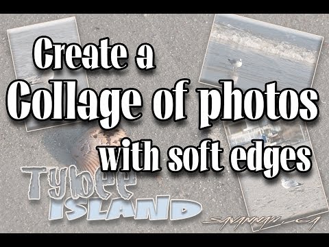 Create a Collage of photos with soft edges in Photoshop CC.