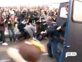 Scholierenprotest draait uit op rellen