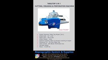TABLETOP 3 IN 1- STICKER HALF CUT, CREASING & PERFORATION MACHINE