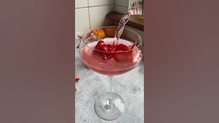 Strawberry rose ice cubes for Valentine night drink. #valentinesday #valentinespecial #shorts