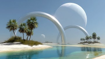 Moonglass Shores | Cosmic Oasis Soundscape | Sci-Fi Ambient Music for Sleep, Relaxation & Deep Focus