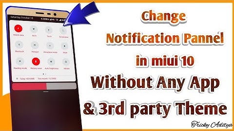Change Status Bar | Notification Bar/Pannel | Without 3rd party | Theme & App | Miui 10.