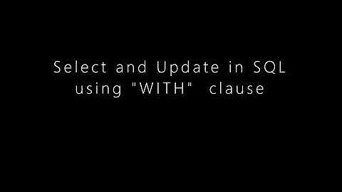 #SQL - Select and update query using With Clause #postgres #sql #mysql #oracle #database