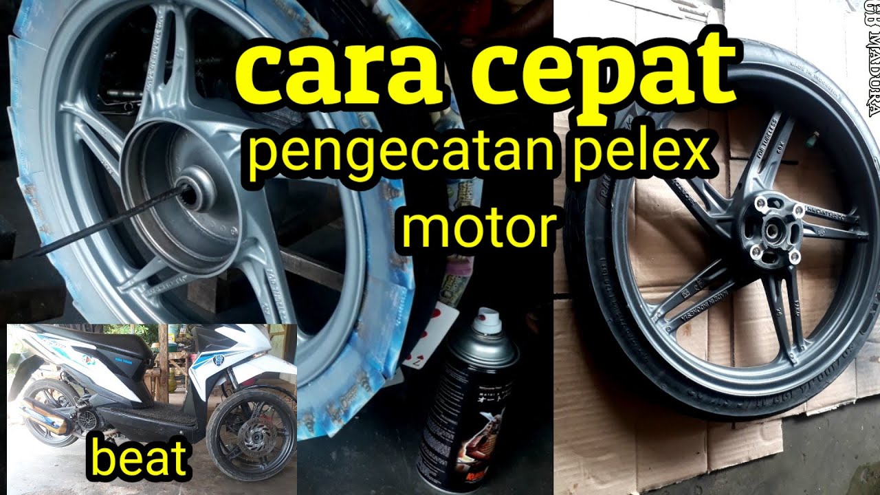 cara cat pelek motor beat tanpa buka/lepas ban