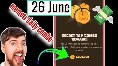 Memefi Secret Tap Combo Reward | MEMEFI Today SECRET COMBO Code | Claim 3 Million Free Points Memefi