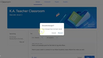 Share class code to join Khan Academy Class