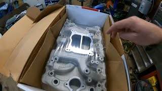 Speed Parts, Edelbrock 2711 on the Olds 350. In Cadillac Fitment